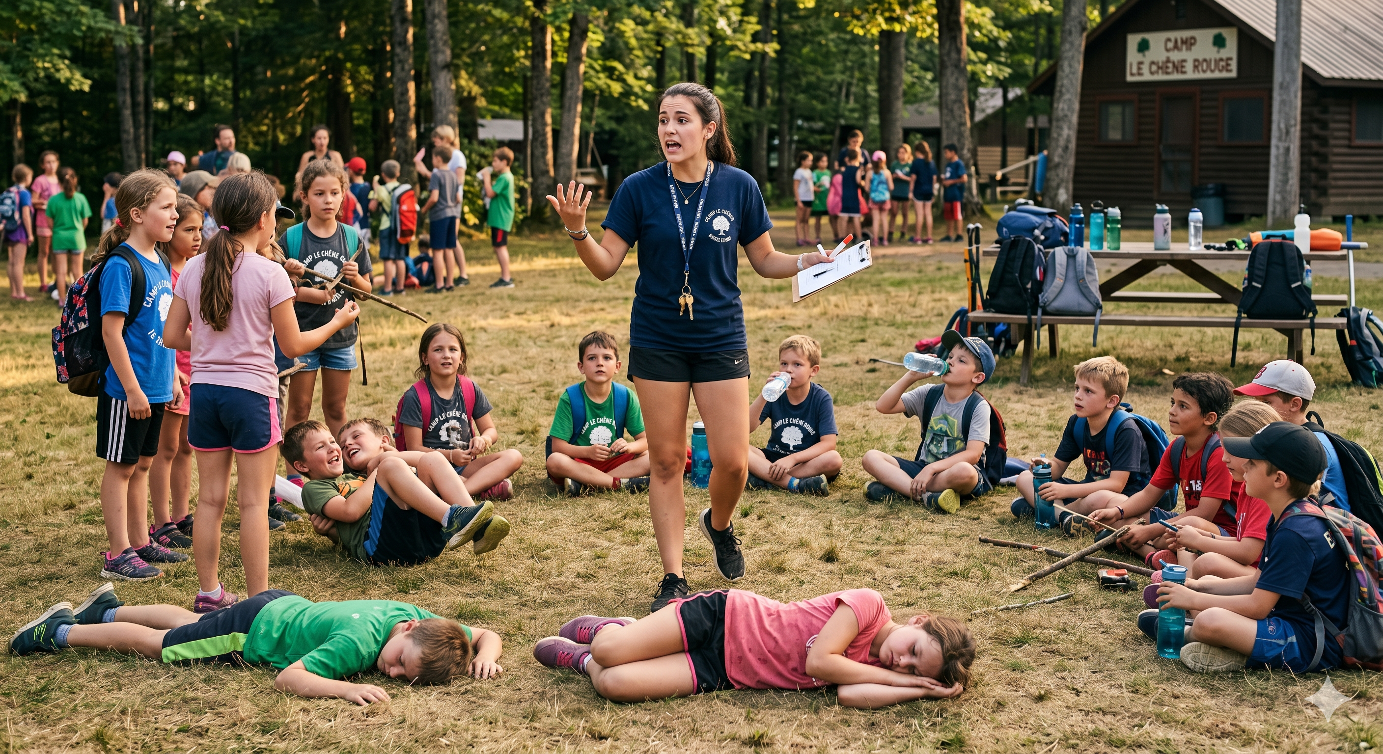 Animatrice qui anime en fin de journee