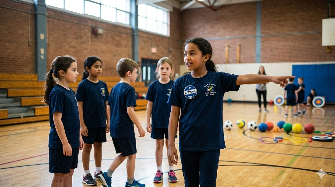 Capitaine de transition - Élève qui dirige le regroupement
