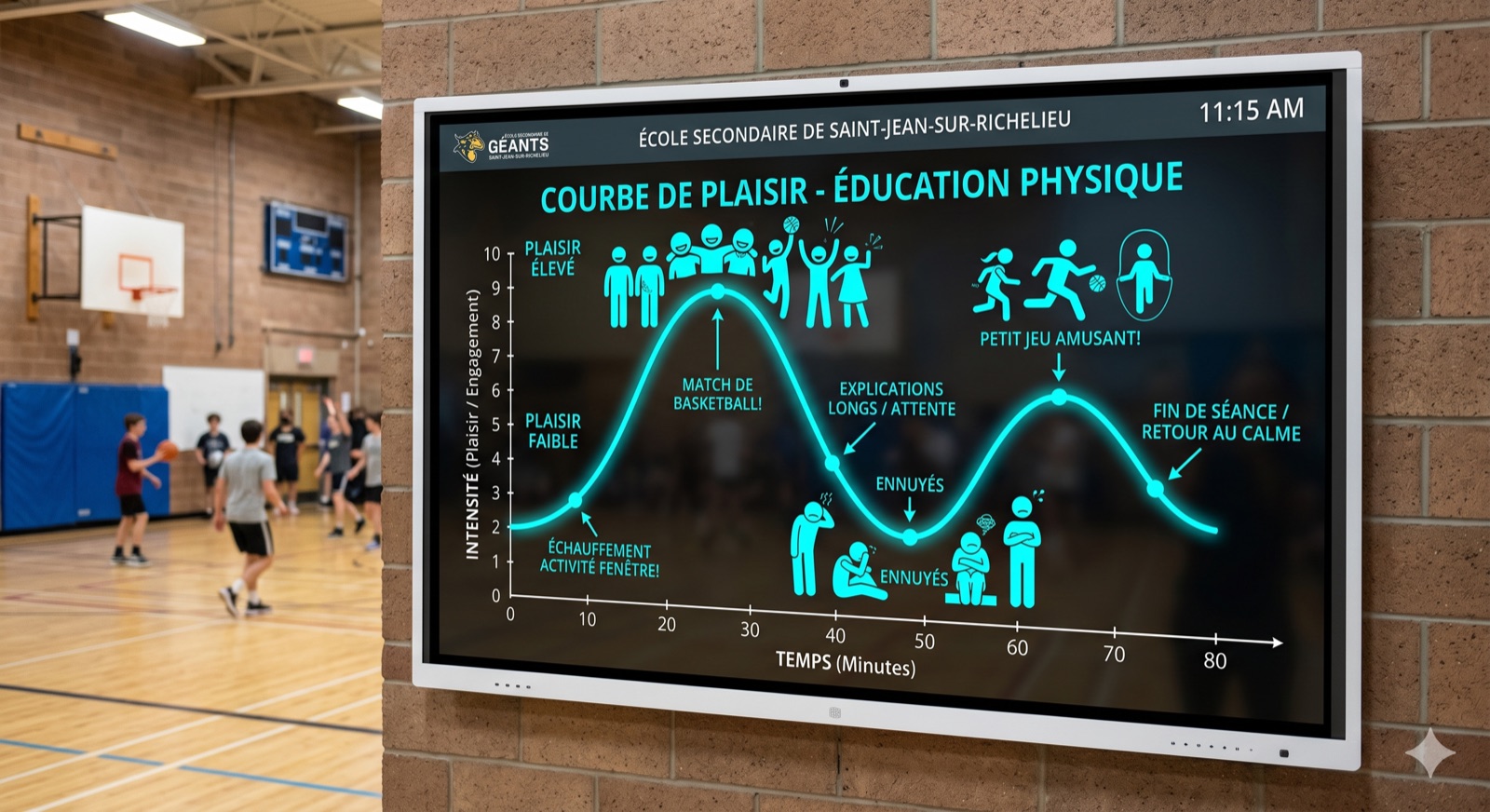 Courbe du plaisir — graphique didactique