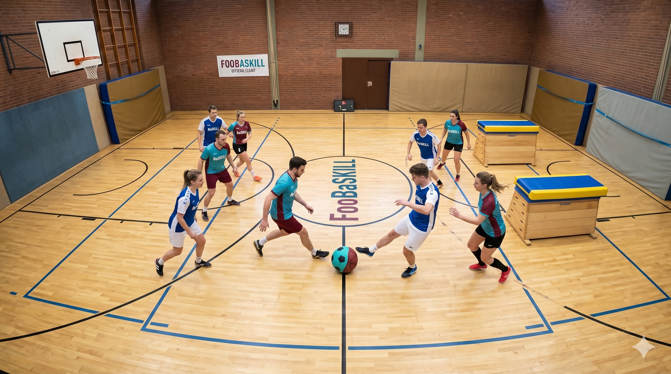 Foobaskill, sport hybride soccer-basket