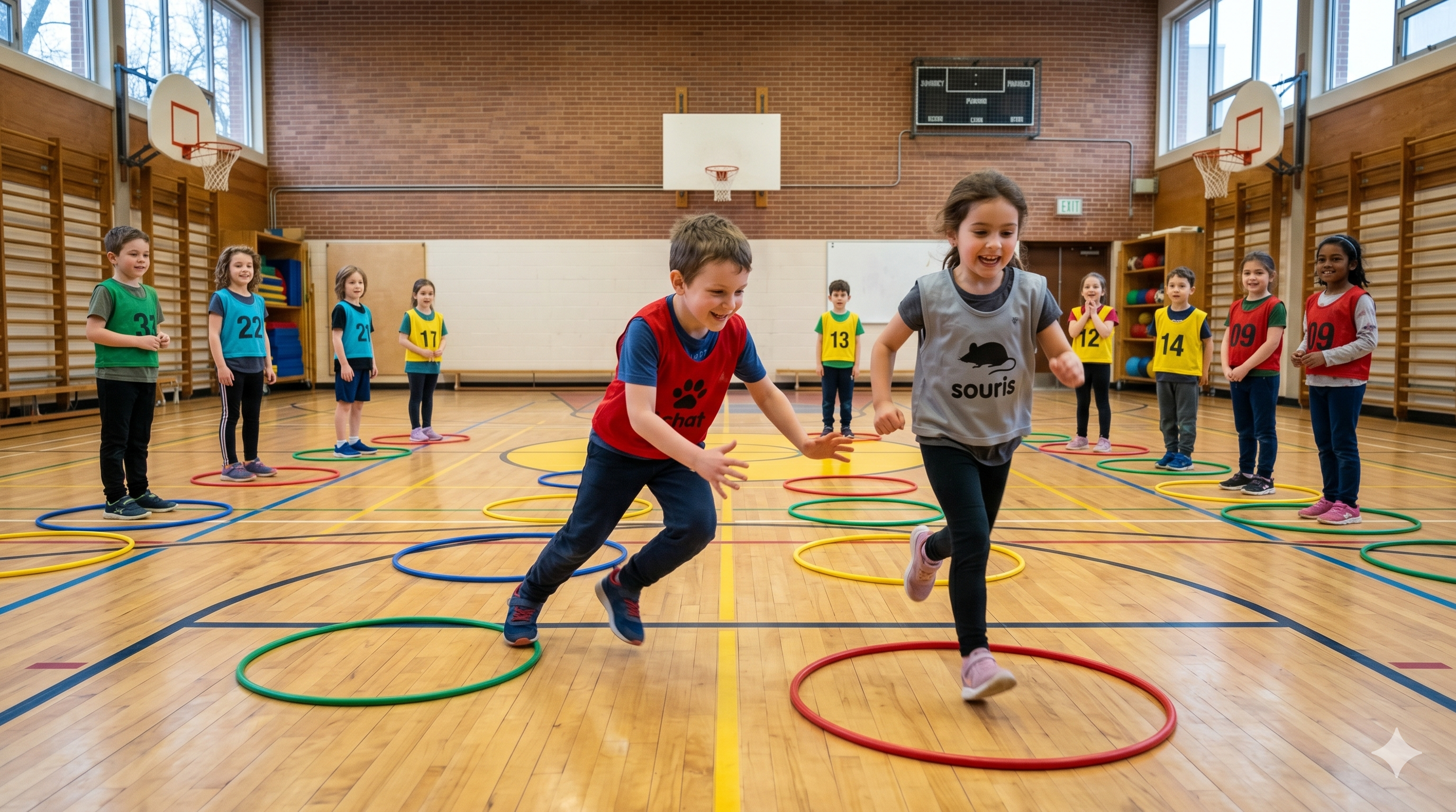 Jeu attrape la souris au gymnase